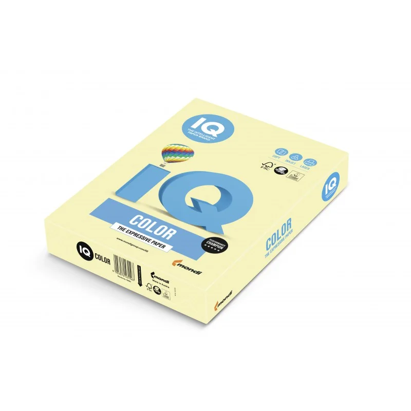 Barevný papír A3 IQ Color - pastelová světle žlutá, 80 g, 500 listů - DOPRODEJ Přímo Od Výrobce