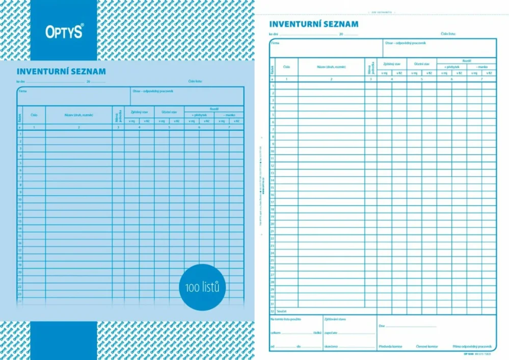 Inventurní seznam/OP49 Ihned K Objednání