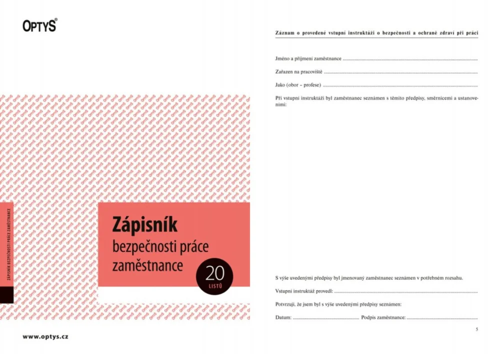 Must-Have Zápisník bezpečnosti práce/OP221