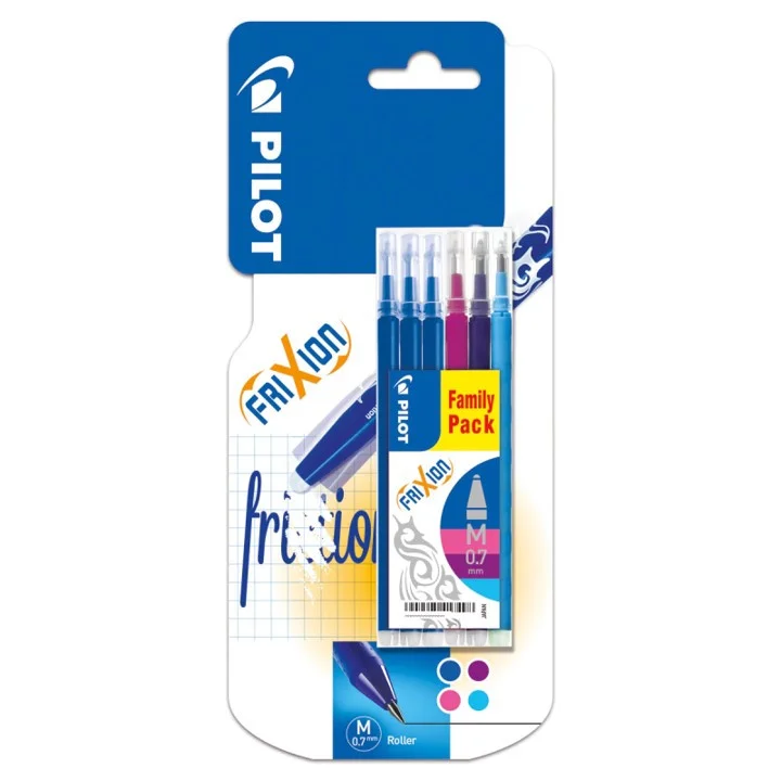Top Prodej Náplň gelová gumovatelná Pilot, 0.7mm, HRUBÝ HROT, mix 6ks