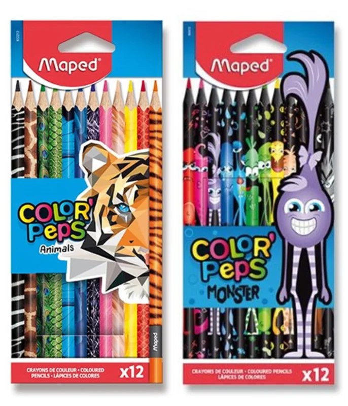 Cenový Hit Pastelky Maped, trojranné, 12ks, Animal/Monster