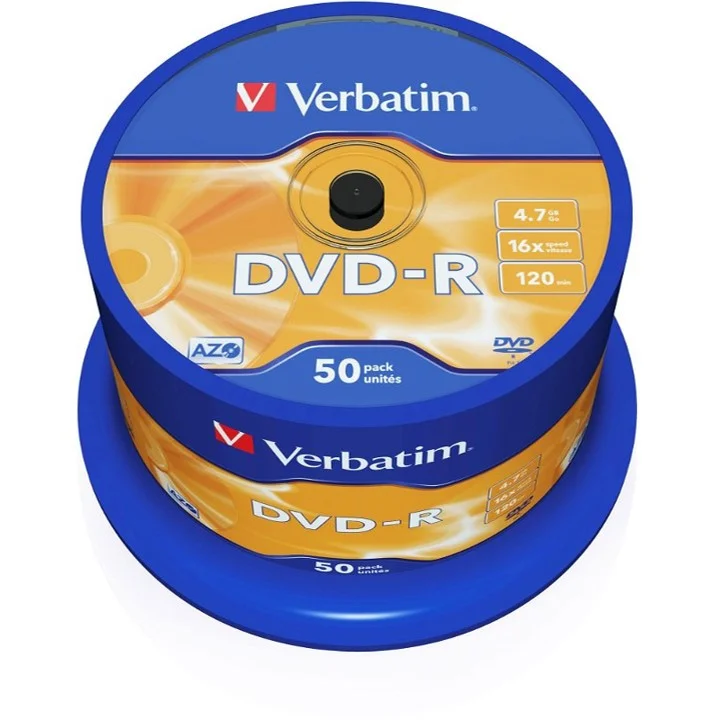 Omezená Nabídka DVD-R AZO Verbatim 4,7GB, 50ks