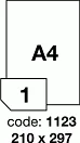 Značkový Etikety A4 stříbrnáR0555.1123G
