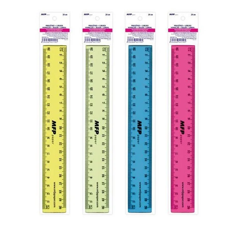 Pravítko, barevné, 20cm Expresní Doručení