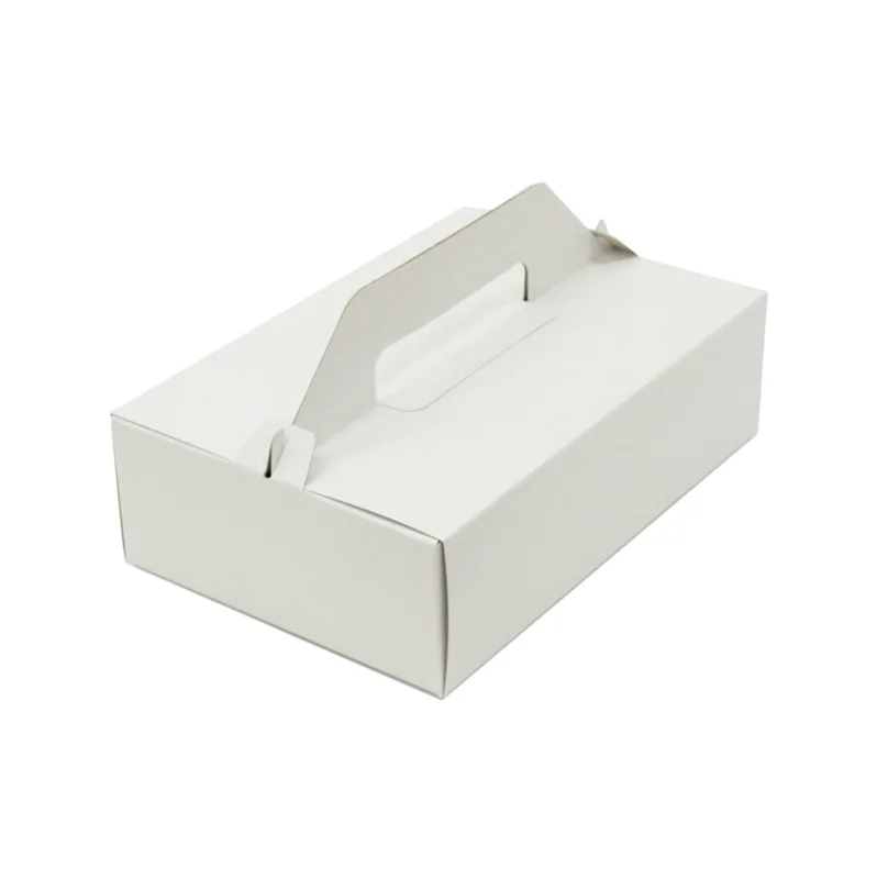 Hit Sezóny Krabice na zákusky s uchem, bílá, 18.5x15x9,5cm