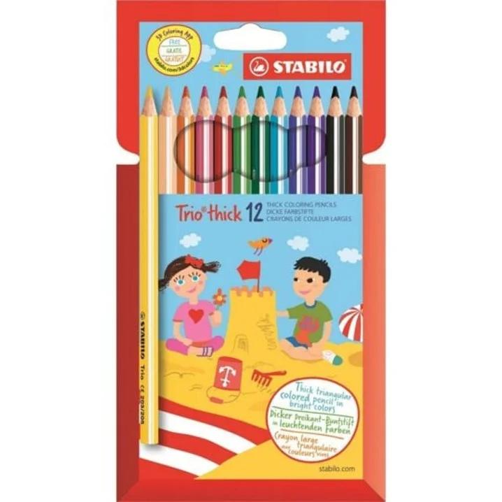 Sleva Pastelky Stabilo Trio Thick 203, trojhranné, 12 kusů