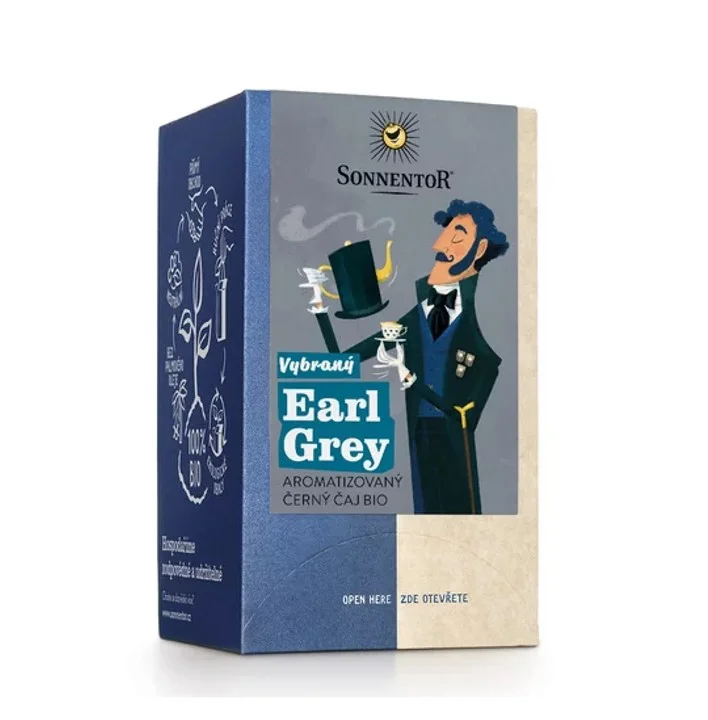 Čaj černý Earl grey bio, porcovaný, 27g Nová Kolekce