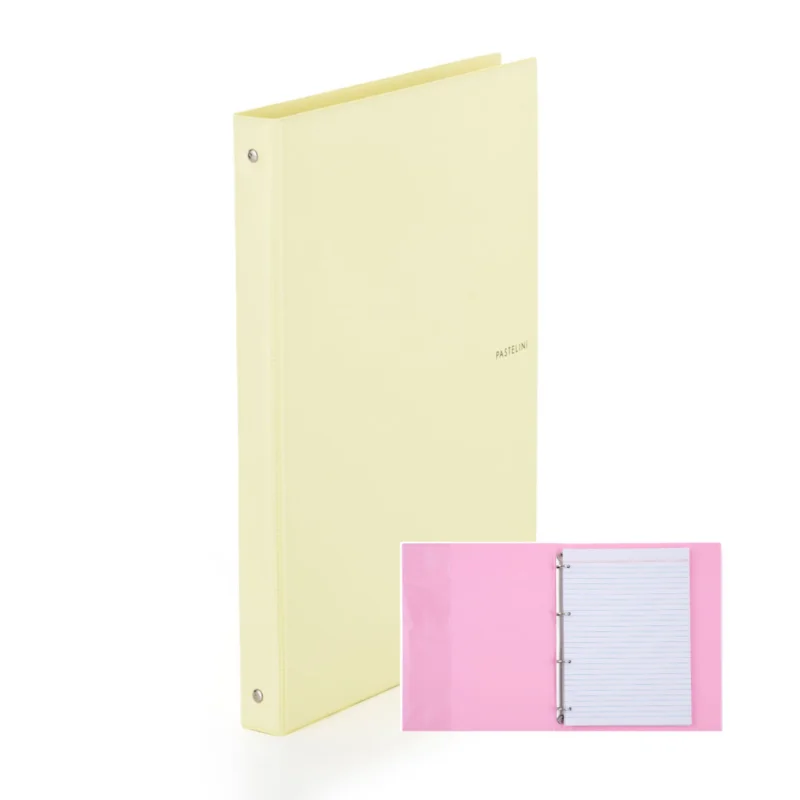 Horká Nabídka Záznamník kroužkový A4, PVC, karis, Pastelini, žlutá