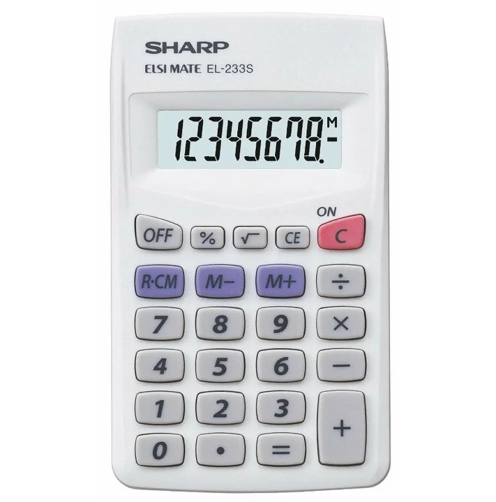 Aktuální Kalkulačka Sharp EL-233S, šedá
