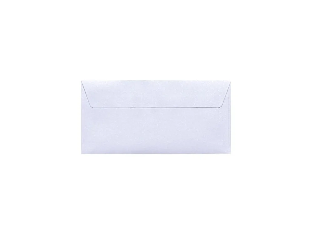 Cenová Bomba Ozdobné obálky Mika - DL, 120 g/m2, bílé se třpytkami, 10 ks