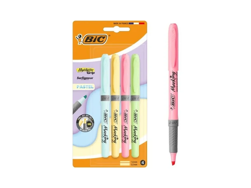 Časově Omezené Zvýrazňovač BIC Marking, sada 4 pastelových barev