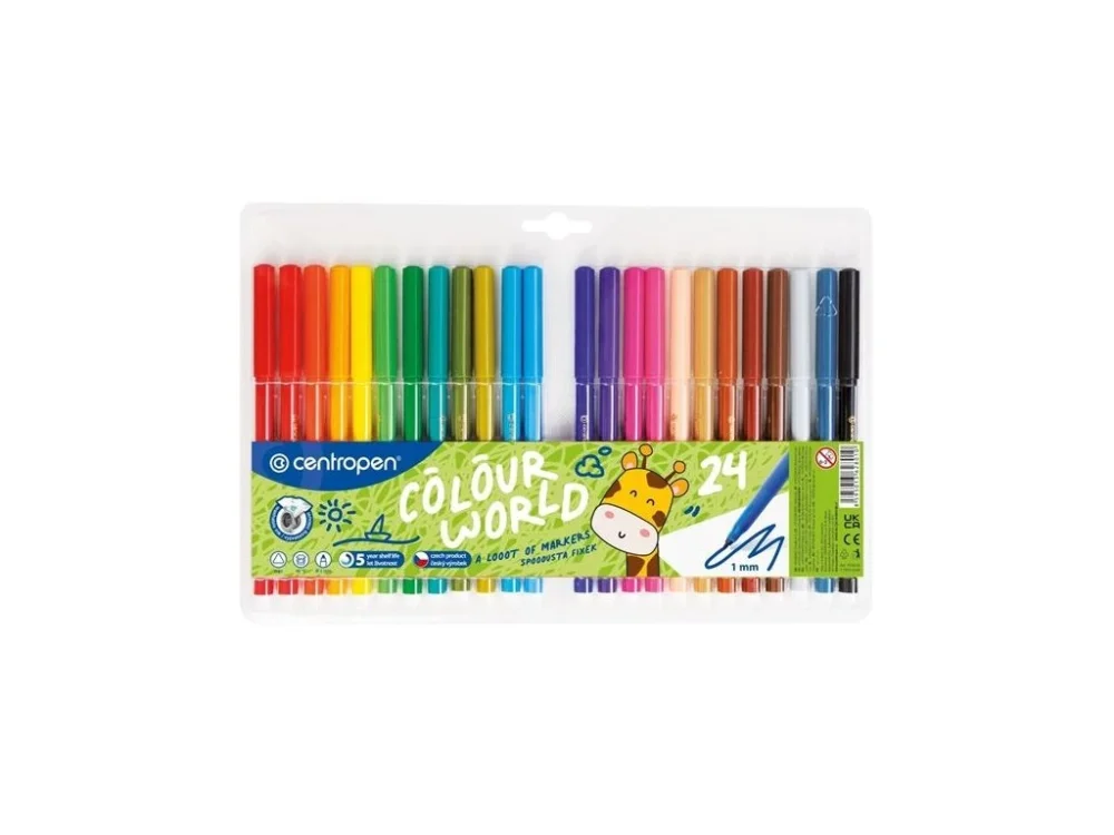 Cenový Hit Fixy Centropen 7550, sada 24 barev