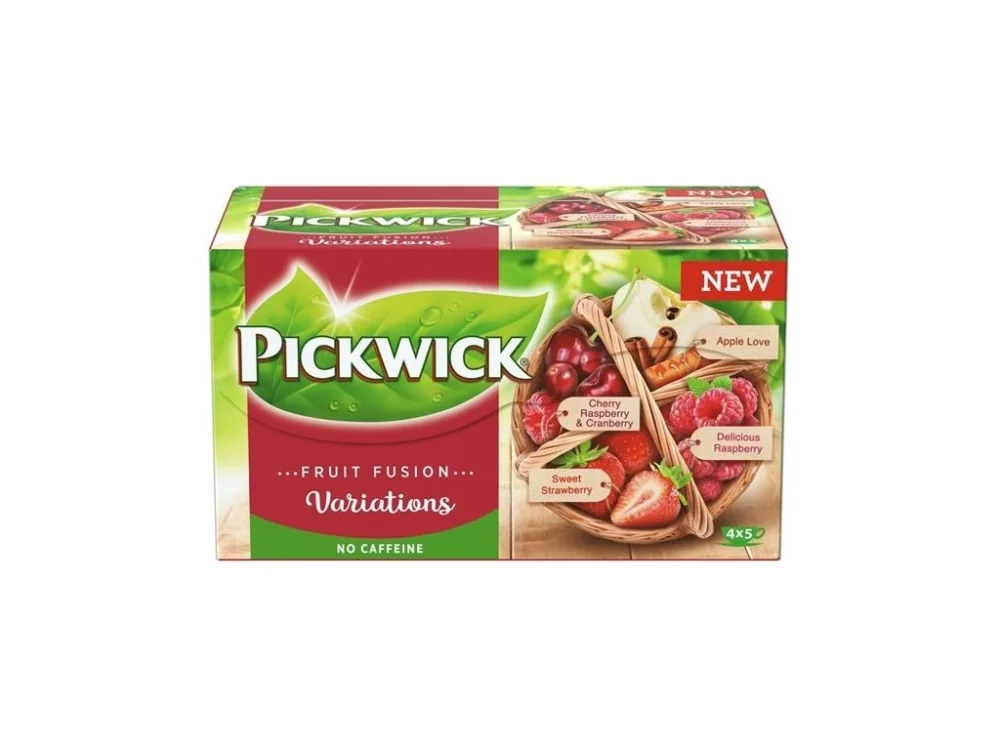 Ovocný čaj Pickwick - variace 4 druhů, červené, 20x 1,9 g Časově Omezené