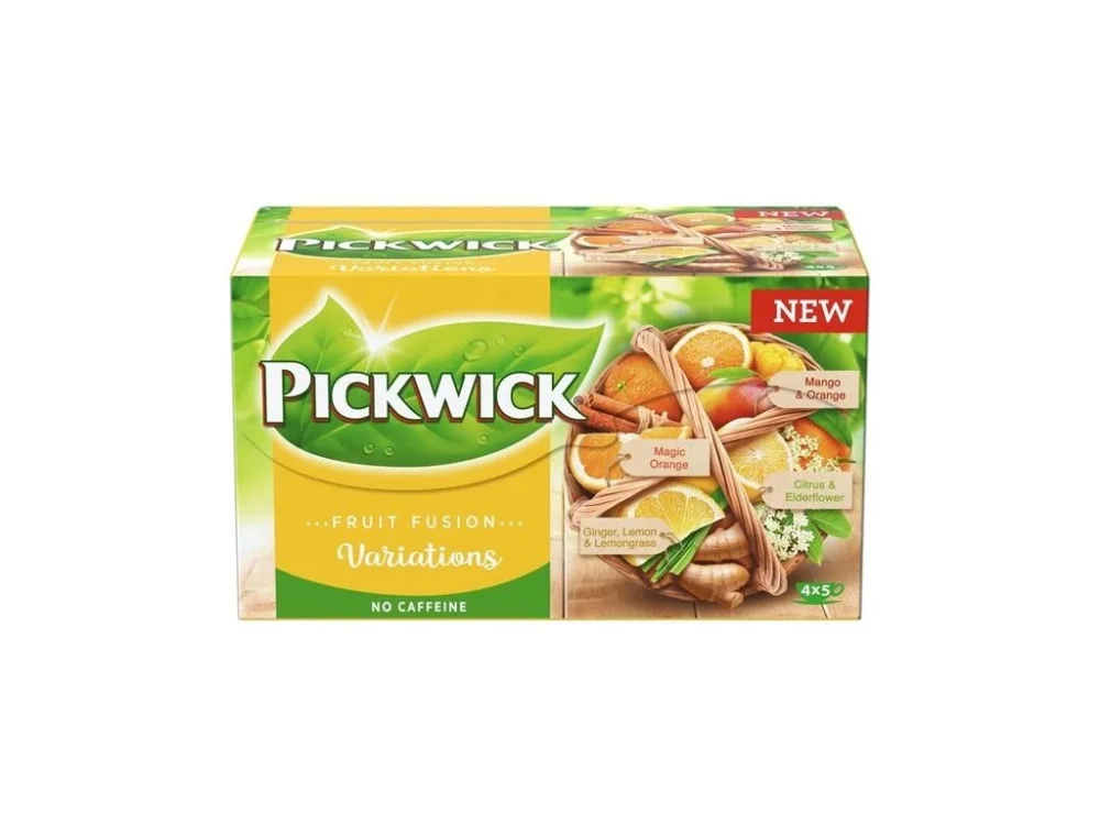 Víkendová Akce Ovocný čaj Pickwick - variace 4 druhů, žluté, 20x 1,9 g