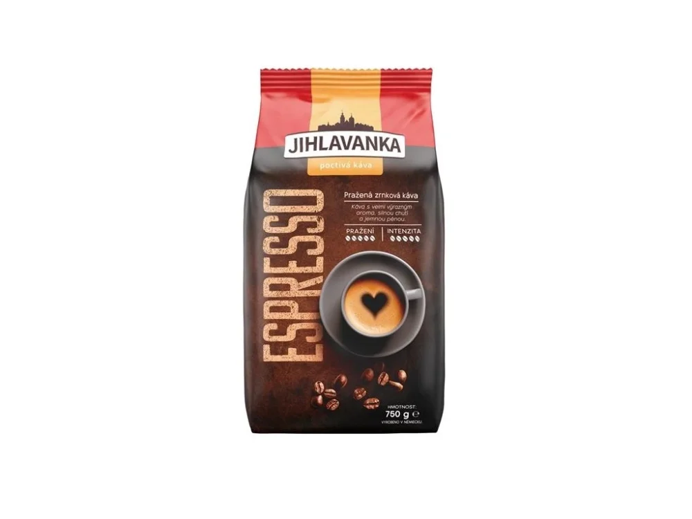 Zrnková káva Jihlavanka - Espresso, 750 g Omezená Nabídka