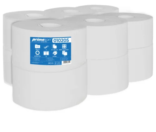 primaSOFT papír toaletní Jumbo 190,2vr. bělený recykl, 100 m, 12 rolí Speciální Cena