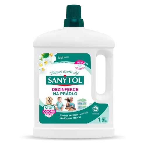 Sanytol dezinfekce na prádlo s vůní bílých květů 1,5 l Sleva
