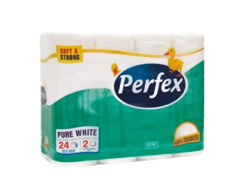 Vysoce Kvalitní Perfex Boni Classic papír toaletní, 2vr. celulóza, 15 m, 24 rolí