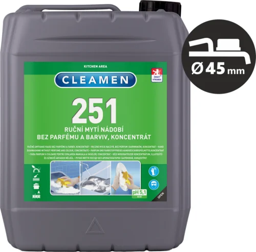 Cleamen 251 bez parfému na ruční mytí nádobí 5 l Nakupujte Hned
