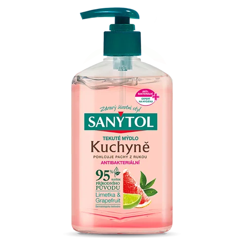 Sanytol mýdlo antibakteriální kuchyně 250 ml Nejprodávanější