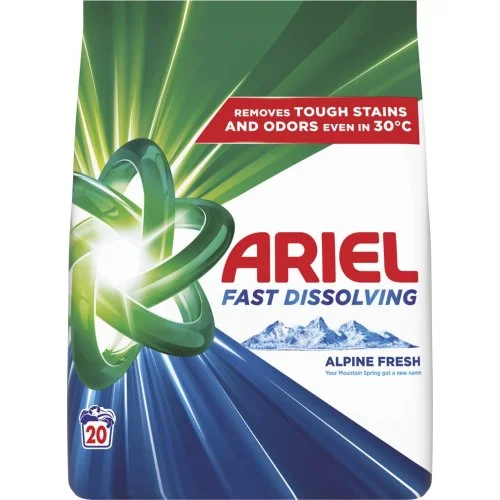 Ariel prací prášek Mountain Spring 20 praní, 1,1 kg Omezená Nabídka
