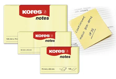 Nová Kolekce NOTES LEPÍCÍ KORES 10 x 7,5cmžlutý