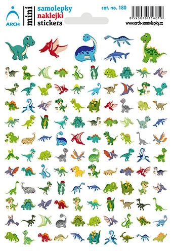 Hit Sezóny ŠKOLNÍ MINISAMOLEPKY 180 dinosauři