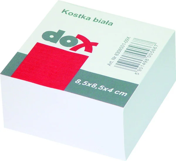 KOSTKA PAPÍRU NELEPENÁ DOX 8,5 x 8,5 x 4cm Bezpečná Platba