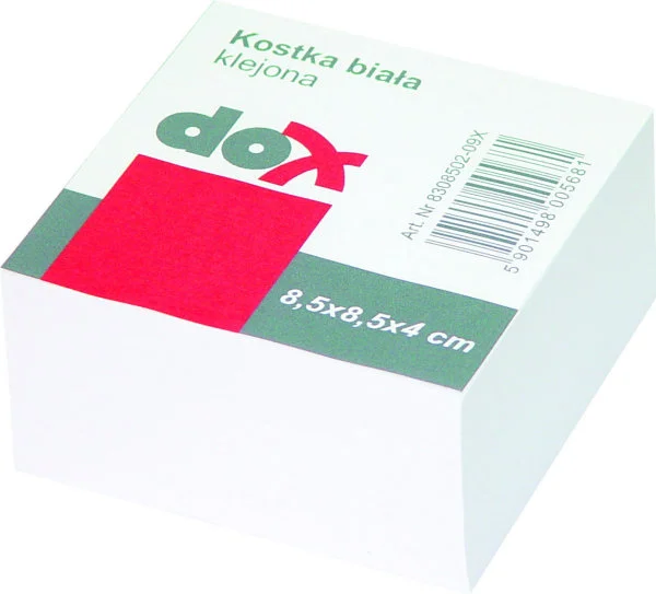 Vysoce Kvalitní KOSTKA PAPÍRU LEPENÁ DOX 8,5 x 8,5 x 4cm