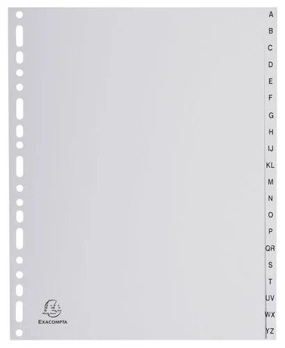 Exacompta rozlišovač abecední A-Z, A4 maxi, PP, šedý Ověřený