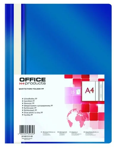 Office Products rychlovazač, A4, PP, 100/170 µm, tmavě modrý Výprodej