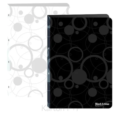 Karton P+P Pořadač PP A4 4kr. Black and White bílá Must-Have