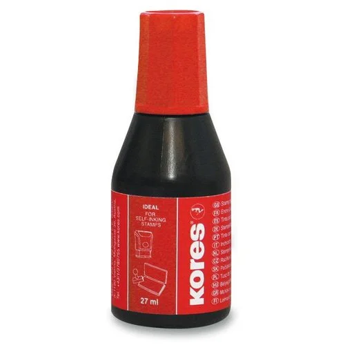Razítkovací barva Kores - 27 ml - červená Akční Nabídka