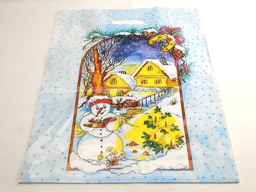 Taška PE Zimní příroda 34 x 46 cm s průhmatem Originální