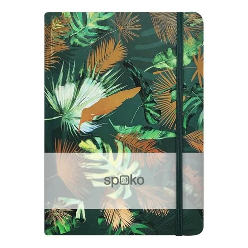 Spoko zápisník, Flowers III (listy), A5, 75 g, 96 stránek, linkovaný Hit Sezóny