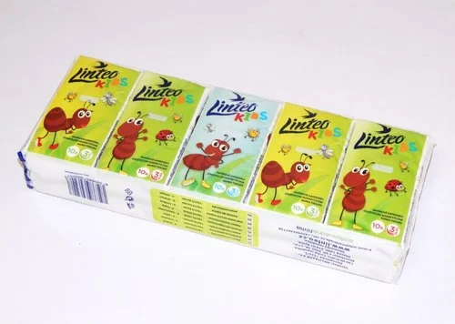 Kapesníky LINTEO KIDS3 vrstvé, 10 ks ( 30111 ) Značkový