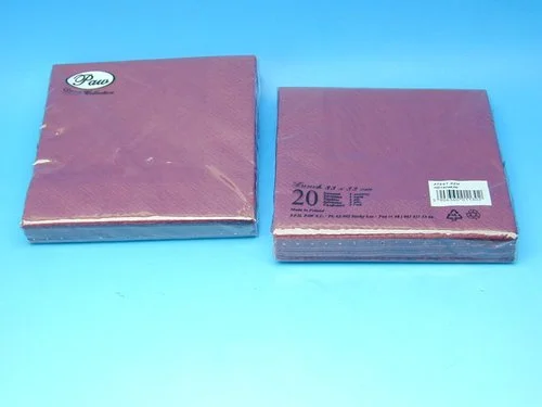 Časově Omezené Ubrousky PAW 33x33 vínové 111323 20ks