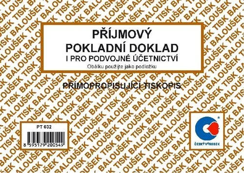 Must-Have Příjmový pokladní doklad i pro podvojné účetnictví A6 číslovaný