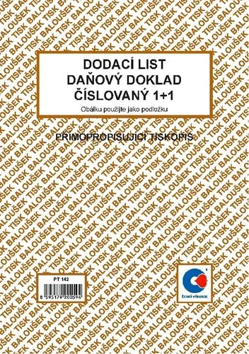 Dodací list - daňový doklad A5 číslovaný Expresní Doručení