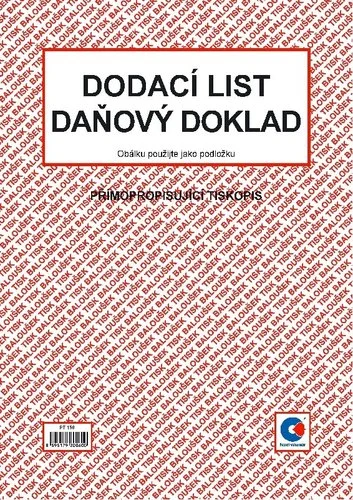 Tovární Cena Dodací list - daňový doklad A4