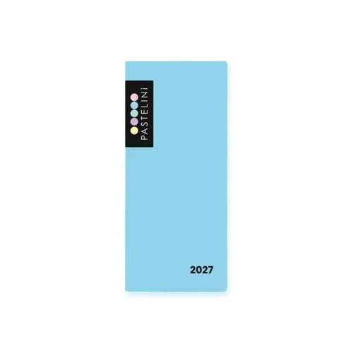 Levný Diář PVC měsíční 2027 PASTELINI modrá