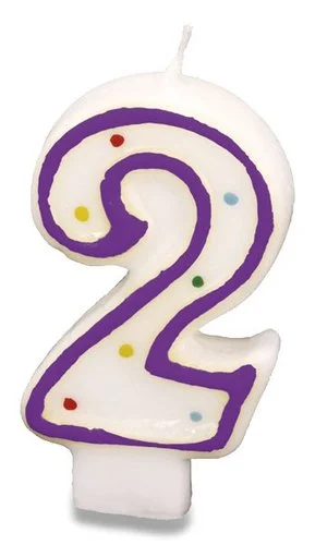 Dortová svíčka „2“ Oblíbený