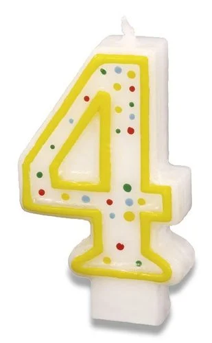 Dortová svíčka „4“ Levný