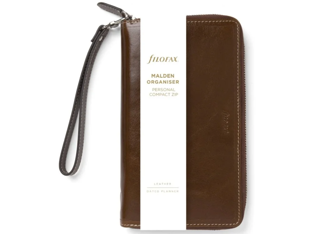 Filofax, Diář Malden Zip, Osobní Compact, hnědá Nová Kolekce