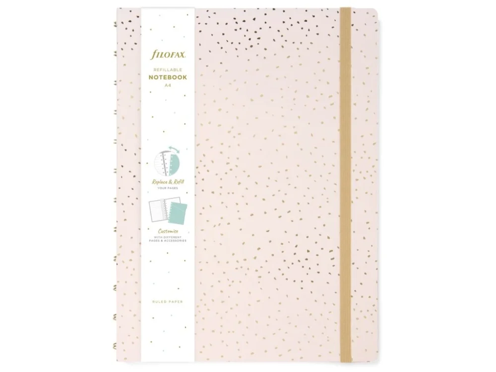 Pouze Dnes Filofax, Notebook Confetti, A4, rose quartz