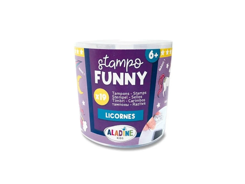 Razítka Aladine Stampo Funny - Jednorožci, 19 ks Sleva