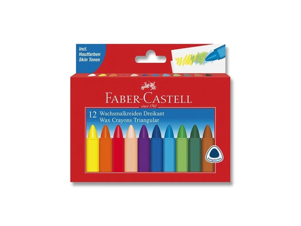 Voskovky Faber-Castell trojhranné - 12 barev Super Cena