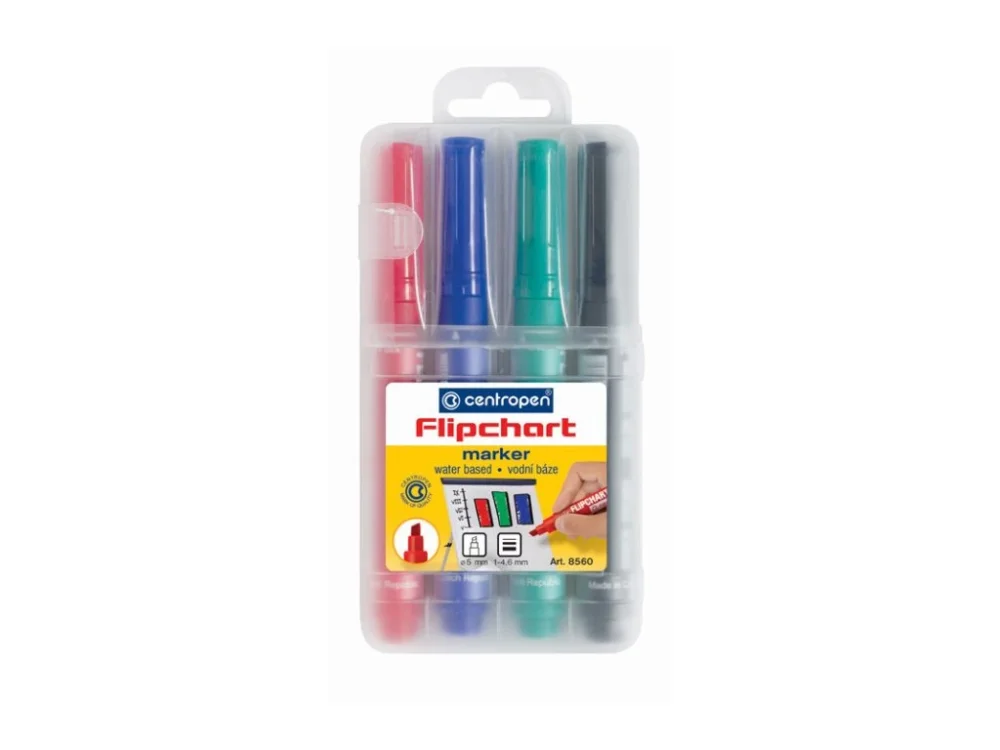 Časově Omezené Značkovač Centropen 8560 Flipchart - sada 4 ks