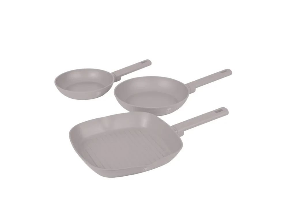 BERLINGERHAUS Sada pánví s titanovým povrchem 3 ks Taupe Collection steak BH-8109 Vrácení Zdarma