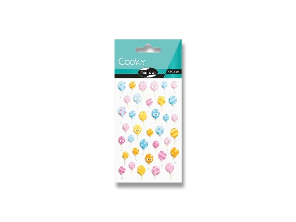 Víkendová Akce Samolepky Maildor 3D Cooky - Balónky